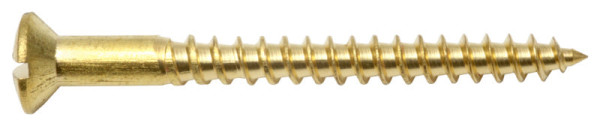 Holzschrauben 3 × 20 mm, Linsensenkkopf, Messing, DIN 95, 15 Stück