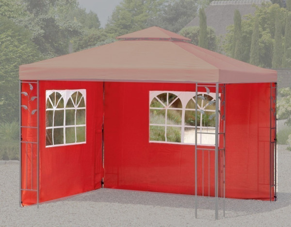 Seitenteile für Pavillon Livorno terra 2er-Set 3x2m mit Fenster