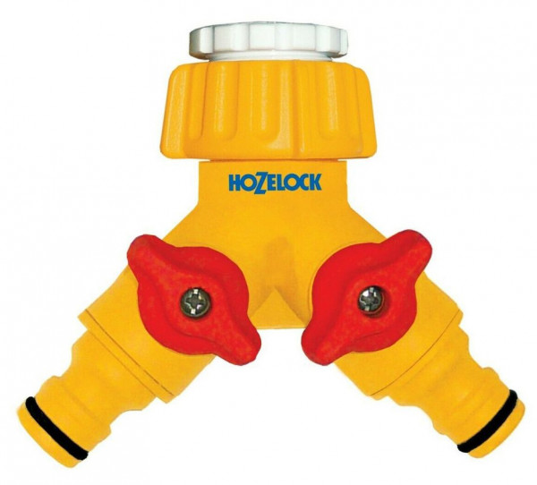 Hozelock Wasserhahnanschluss Duo passend zu Gardena 1/2 + 3/4 Zoll