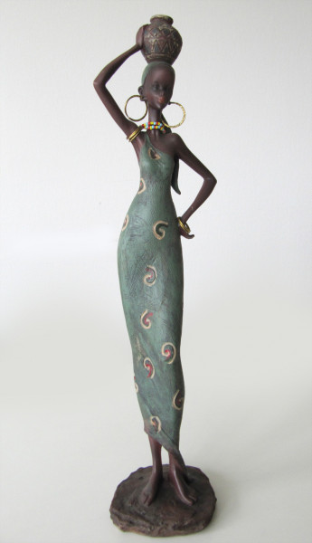 Dekofigur Afrikanerin stehend aus Kunstharz 40cm