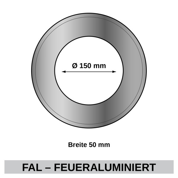 ediFire Wandrosette Ø 150 mm, feueraluminiert