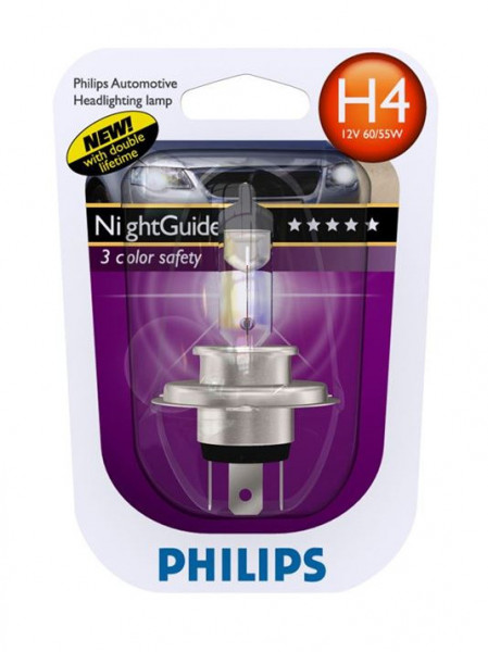 Philips H4 Halogenlampe 12V NightGuide