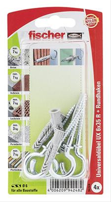 Universaldübel UX 6 x 35 RH K SB-Karte