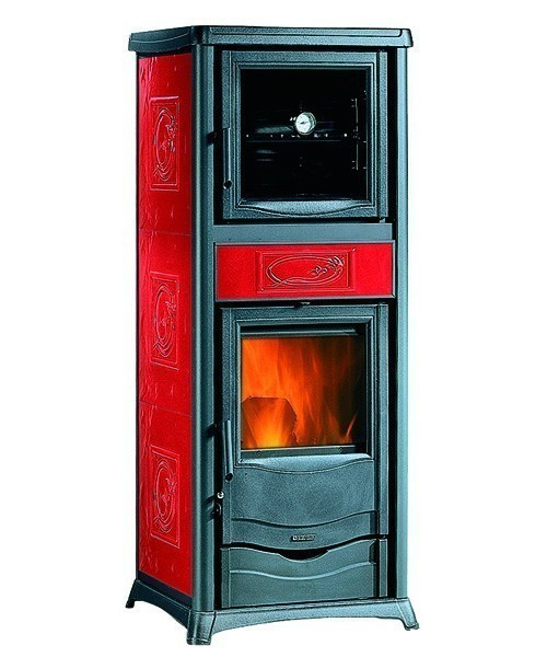 Kaminofen La Nordica Thermo Rossella Plus forno wasserf. rot 11,1kW