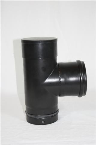 Ofenrohr / Rauchrohr für Pelletofen Kapselknie Ø80mm Länge 250mm