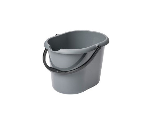 Kunststoffeimer / Putzeimer 13 Liter oval mit Ausguss