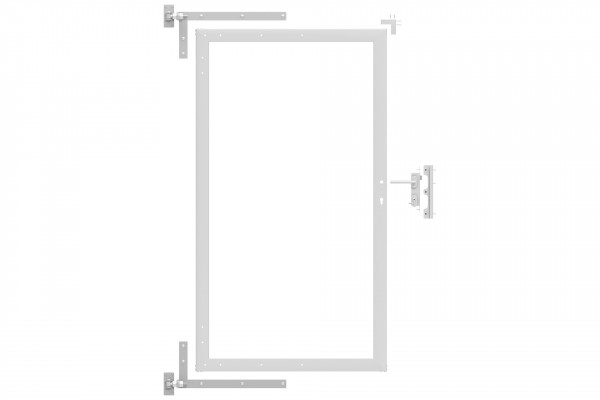 EASY-FENCE Alu Torrahmen Set 100x179,5cm Silber
