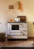 Küchenherd Holzherd Bartz HKK 92/60 Stahlplatte weiß Ans. links Küchenherd Holzherd Bartz HKK 92/60 Stahlplatte weiß Ans. links