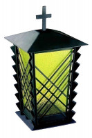 Grablaterne / Grablampe Matthäus Stahl 21 cm Echtglaseinsatz Grablaterne / Grablampe Matthäus Stahl 21 cm Echtglaseinsatz