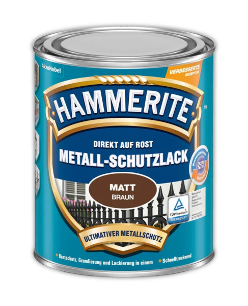 Hammerite® Metall Schutzlack braun matt 750ml