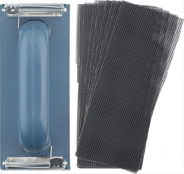 Handschleifer-Set mit 2 Gitterleinenstreifen, SB
