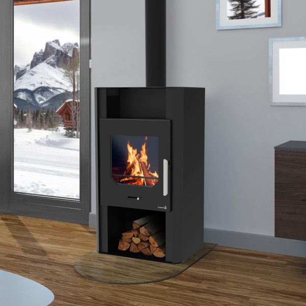 Wamsler Kaminofen Cube Stahl schwarz 6kW