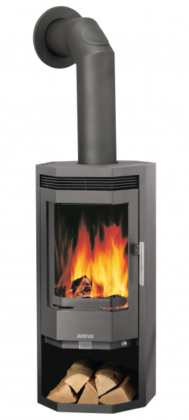 Kaminofen Justus Usedom 5 Stahl grau raumluftunabhängig 5kW