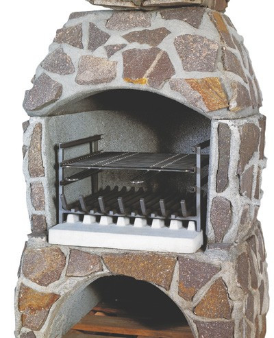 Wellfire Grilleinsatz mit Feuerrost / Grillrost für Grillkamin Landau