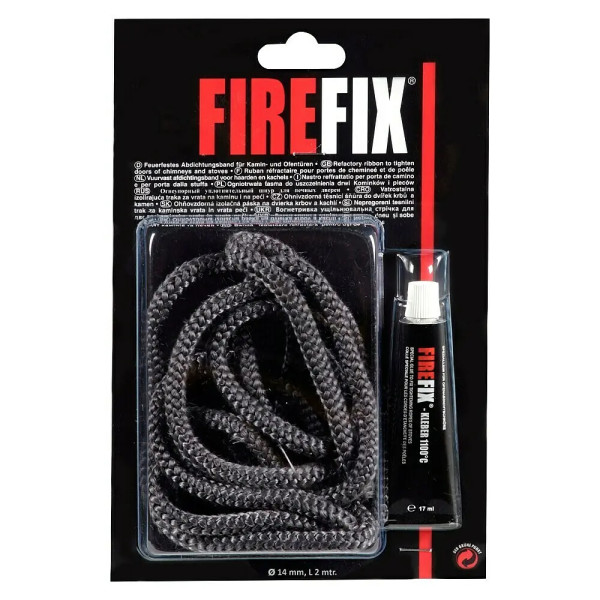 Ofendichtschnur 14 mm x 2 m aus Keramikfaser inkl. Spezialkleber