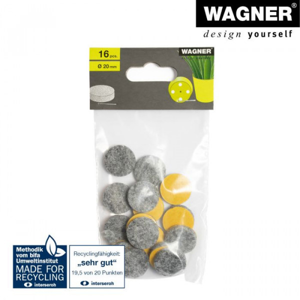 Topffüße Filz 16er Set 20x6 mm