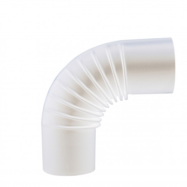 Ofenrohr / Rauchrohr KaminoFlamBogenknie emailliert 90° Ø 120mm weiss