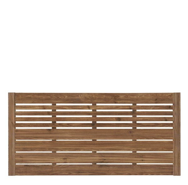 Sichtschutzzaun / Zaunelement Sina mit Gitter kdi braun 180x90cm