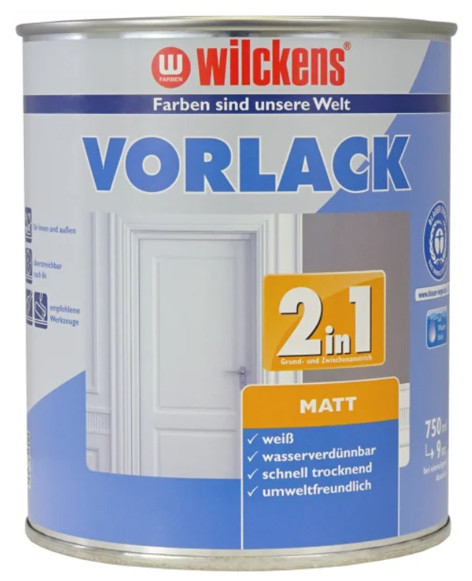 Wilckens® Vorlack 2in1 weiß matt 750 ml