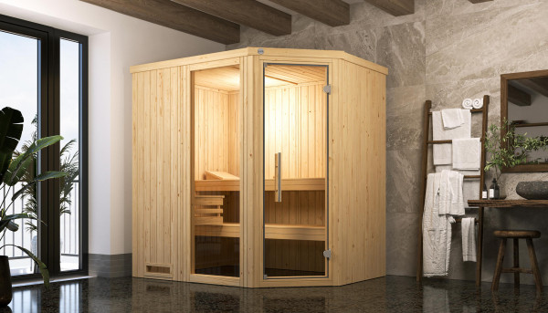 Weka Elementsauna Ecksauna VARBERG 1 GTF