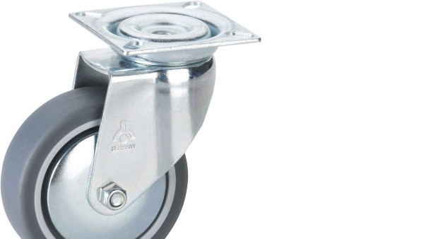 Lenkrolle mit Anschraubplatte 100x25mm/Platte 60x60mm