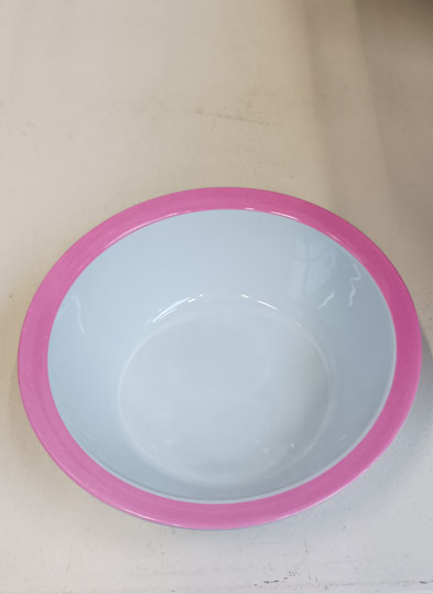 Müslischale Melamin weiß rosa