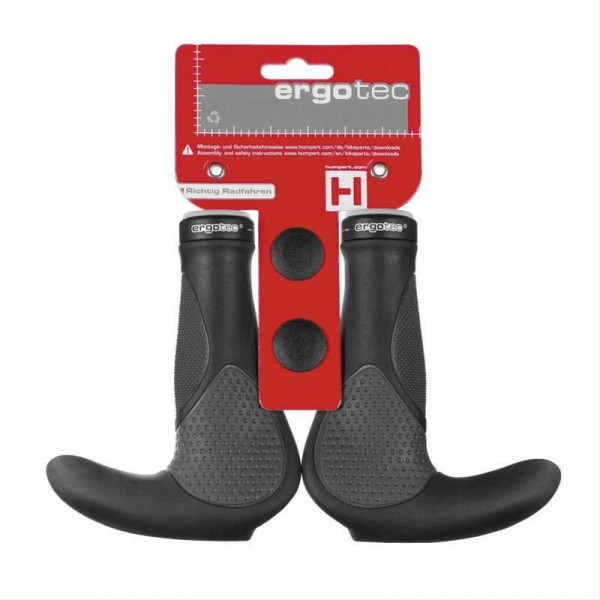 Griffe mit Bar End 'Ergo Tec Oslo' schwarz-grau