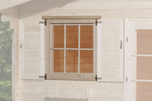 Gartenhausfenster für Wandstärke 45 mm 91x91cm