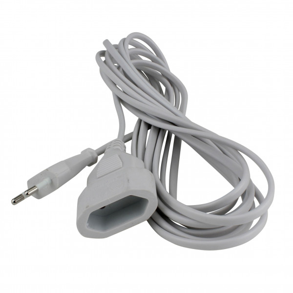 Unitec Verlängerungskabel / Euro-Verlängerung Stecker/Kupplung weiß 5m