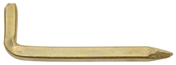 Konsolhaken 25 mm, Stahl vermessingt, 16 Stück