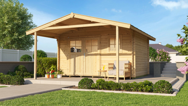 Weka Gartenhaus 28 mm Gartenhaus 111A Gr.1 natur 460x460cm