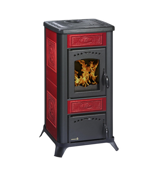 Kaminofen Wamsler KF 188 Romantik schwarz / bordeaux 7,5 kW
