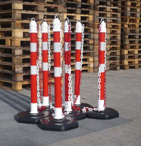 Kettenpfosten-Set 6 Pfosten + 5x3m Kette STRECKE