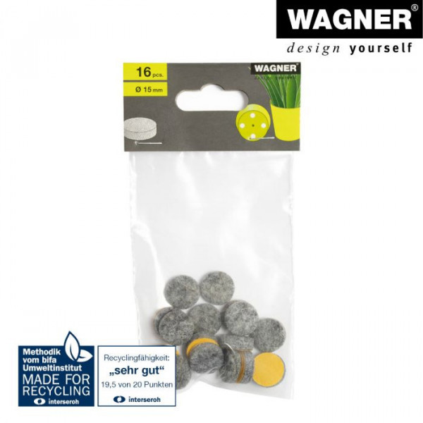 Topffüße Filz 16er Set 15x6 mm