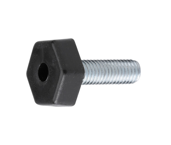 Justierschraube M10 × 25 mm, Stahl verzinkt / Kunststoff, 2 Stück