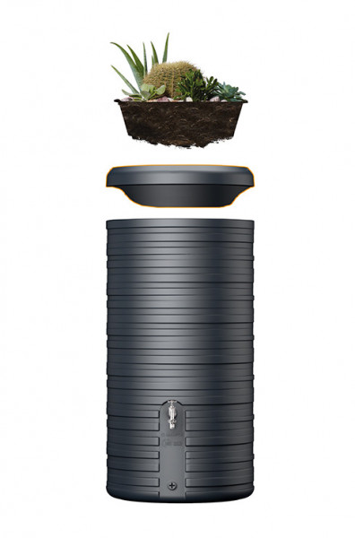 Graf Regentonne Nordic 2in1 Regenspeicher graphit grey 300 L