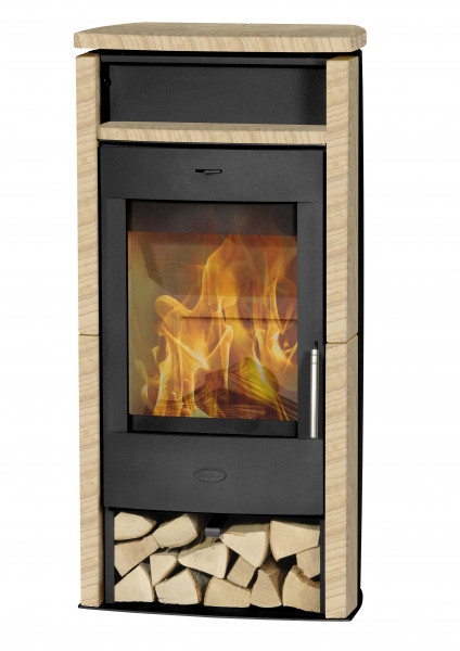 Fireplace Kaminofen Santiago schwarz Sandstein 6kW