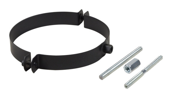Rohrschellen-Set Ø100mm für Pelettofenrohr schwarz