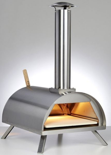 DaDa I Edelstahl Outdoor Pizzaofen mit Pizzastein, Flammkuchenofen