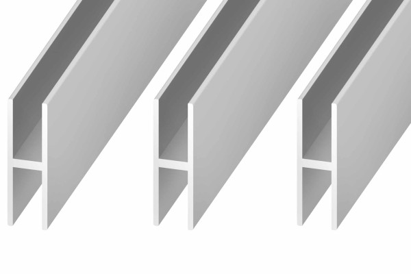 EASY-BOARDS Alu-Verbindungsleisten Silber, 3er-Set 177 cm