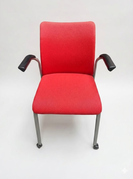 b-Ware Steelcase Eastside Konferenzstuhl | Rot auf Rollen