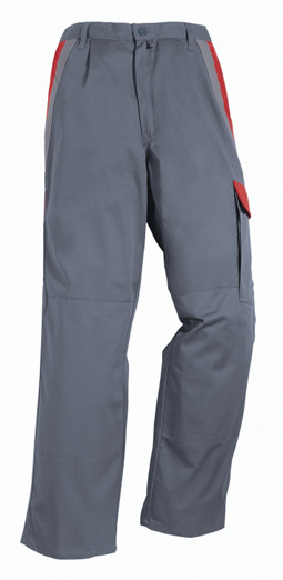 Arbeitshose KONTRAST - Dessin grau rot Gr.106 XXL | Berufskleidung |  Arbeitsschutz | Werkzeug | edinger Warenhaus GmbH