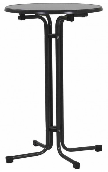 Kurz Stehtisch klappbar Ø 70 cm eisengrau Stahl