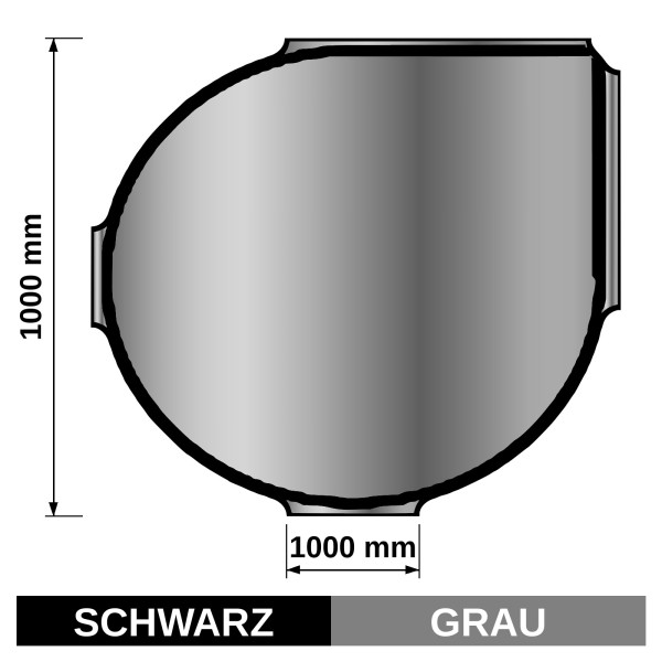 ediFire Bodenplatte 1000 × 1000 mm, schwarz/grau