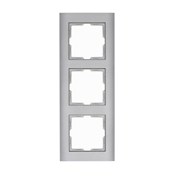 ATHENIS IP44 – 3-fach Abdeckrahmen stahl