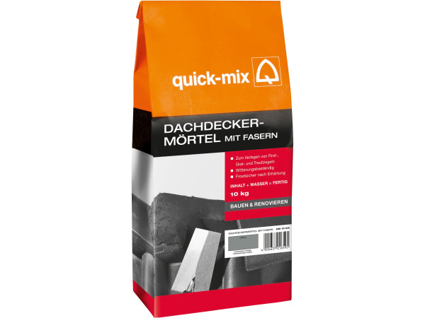 quick-mix Dachdeckermörtel – 10 kg, grau