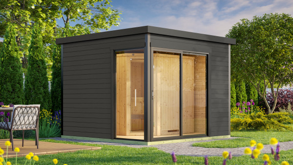 Weka Design Saunahaus SH 412 grau