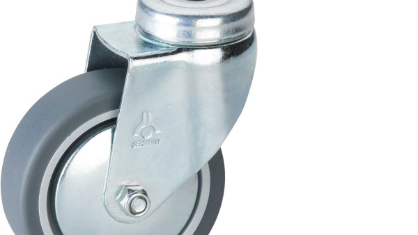 Lenkrolle mit Rückenloch ø 100mm ohne Feststeller