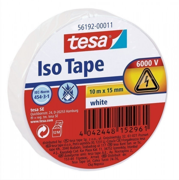 tesa® Isolierband 10 m x 15 mm weiss