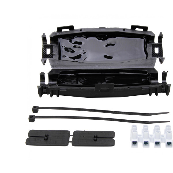 Gelmuffe sicheres Verbinden und Abzweigen von Kabeln im Erdreich